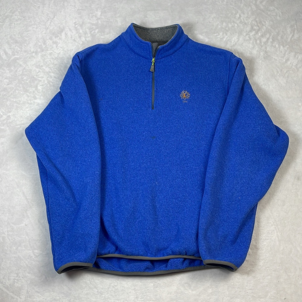 Peter Millar Element Warmth Men's Sweater Blue Size XL 1/4 Zip Pullover Fleece
